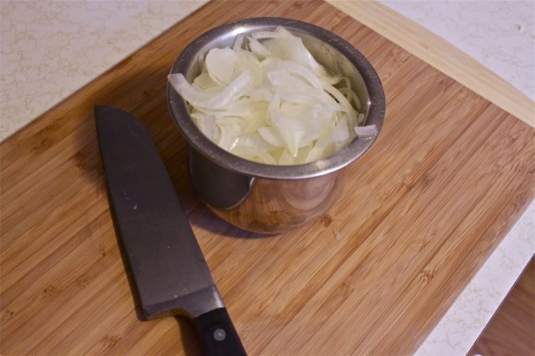 Pork chope with caramelized onion dijon cream sauce