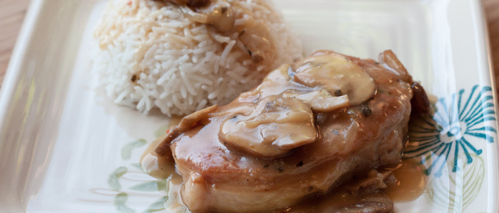 Baked Pork Chops with Pan Gravy from OrWhateverYouDo.com