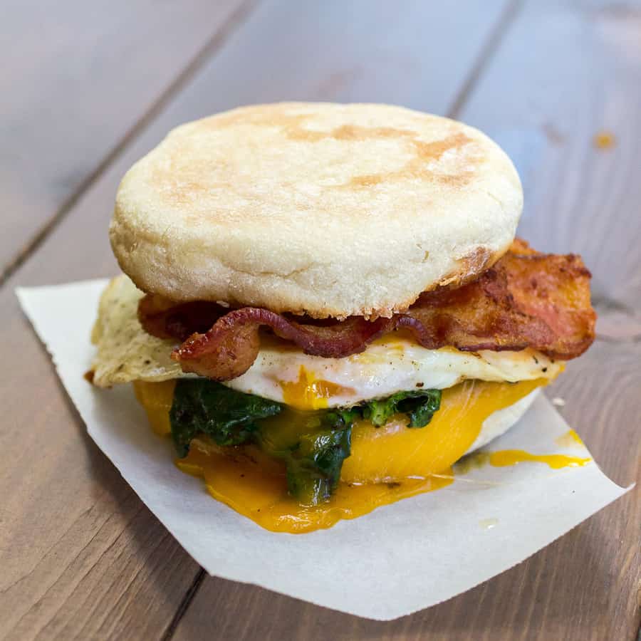 Bacon Spinach Breakfast Sandwich » Or Whatever You Do