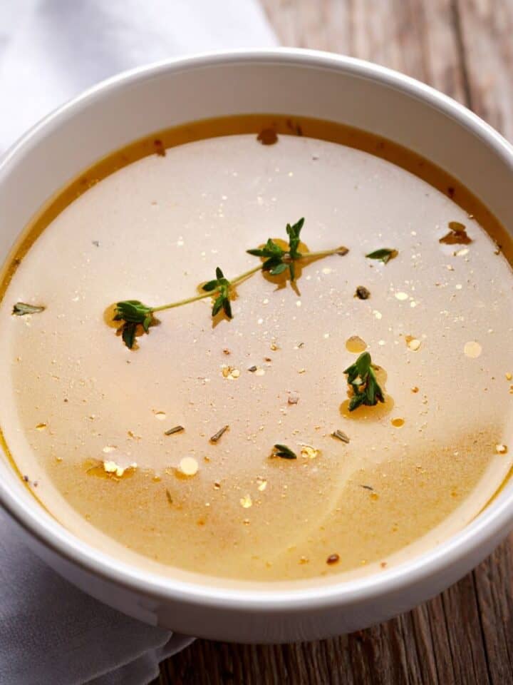 Rich, flavorful Traeger roasted chicken stock perfect for soups and stews.