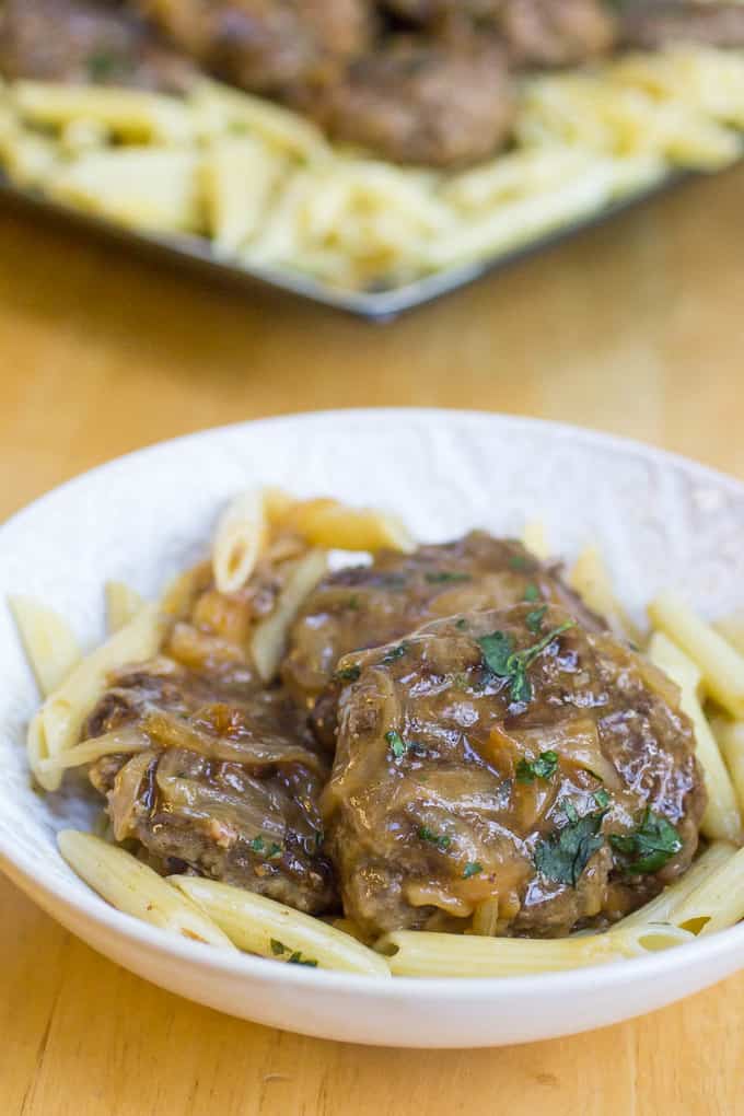 Hamburger Steaks with Onion Gravy