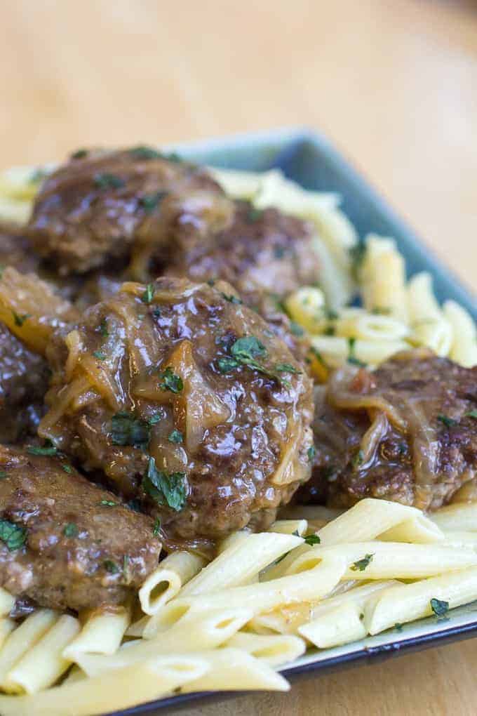 Hamburger Steaks with Onion Gravy Or Whatever You Do