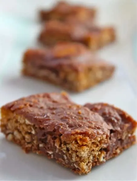 Oatmeal Chocolate Cookie Bars from OrWhateverYouDo.com