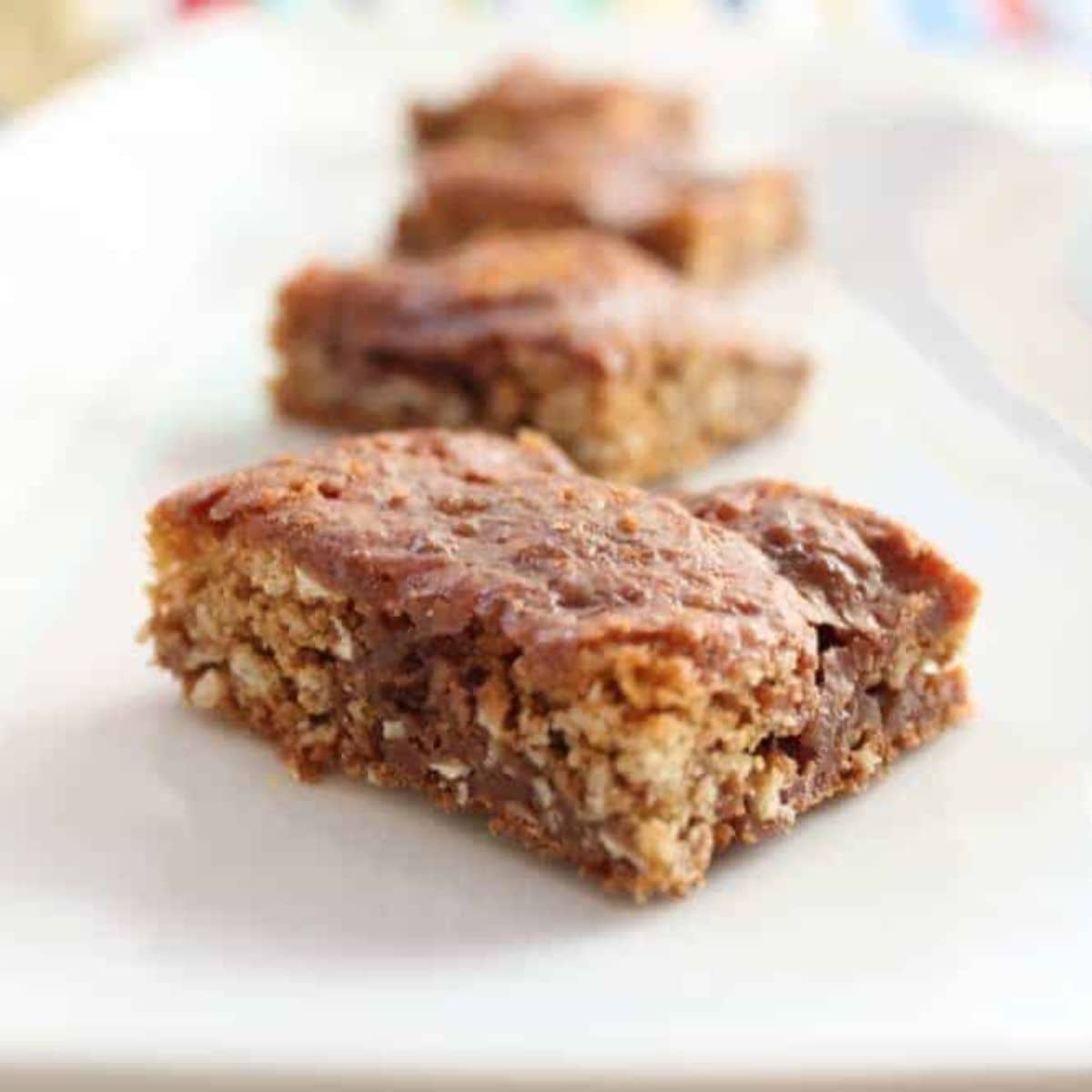 Delicious chocolate oatmeal cookie bars with a chewy texture and rich flavor, perfect for dessert or.