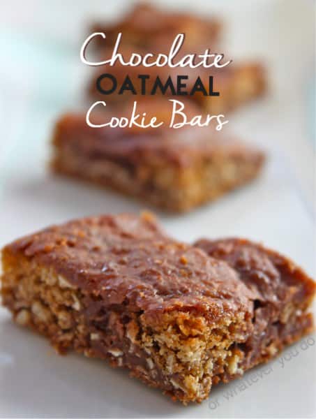 Chocolate Oatmeal Cookie Bars