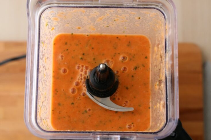 Oven roasted creamy tomato soup