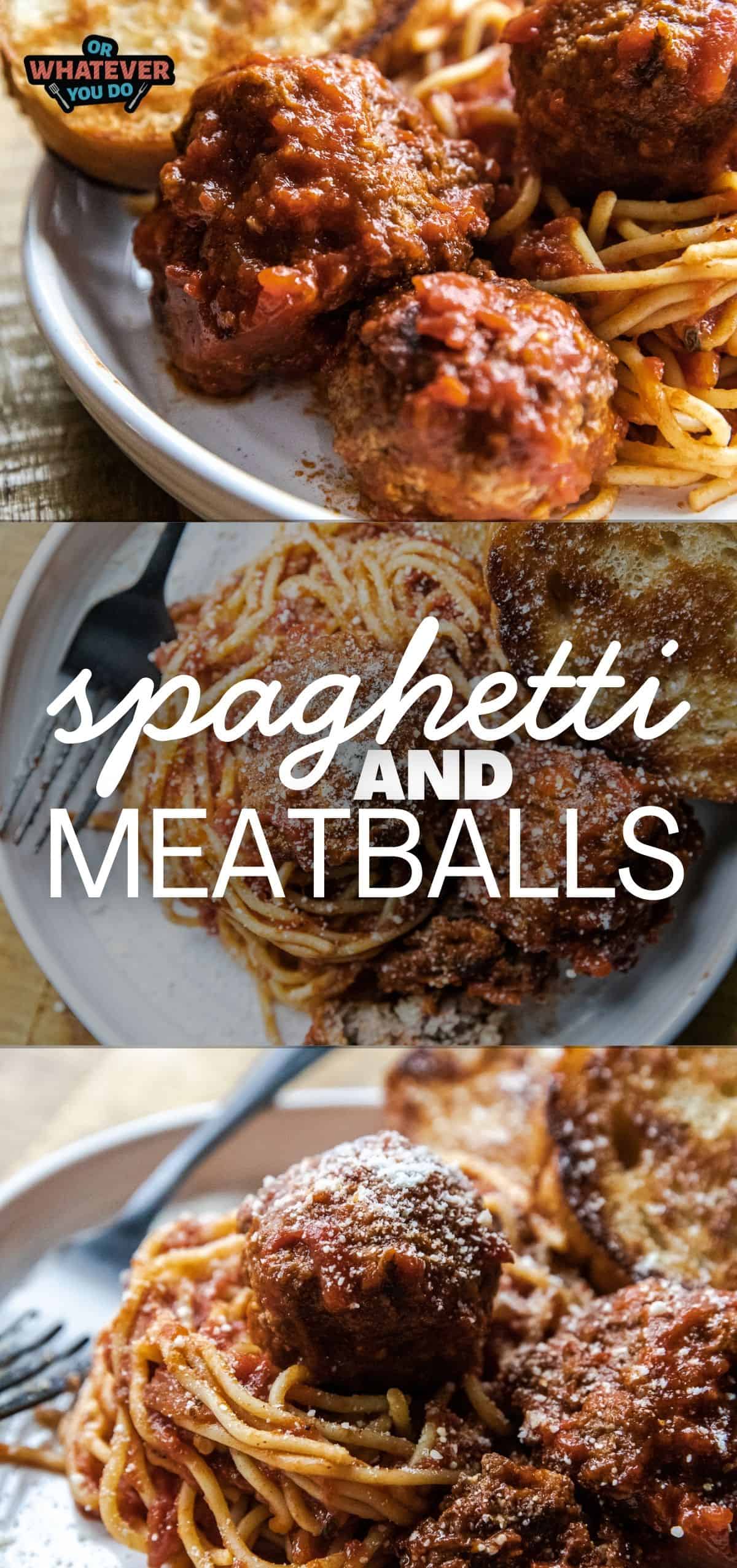 Delicious homemade spaghetti with savory meatballs on a plate.