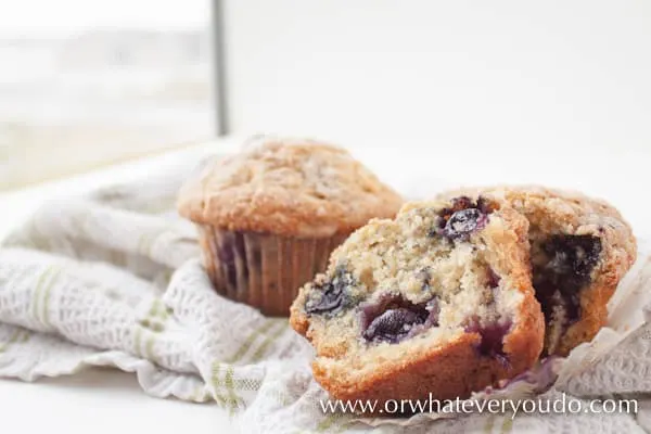 Best Blueberry Buttermilk Muffins from OrWhateverYouDo.com