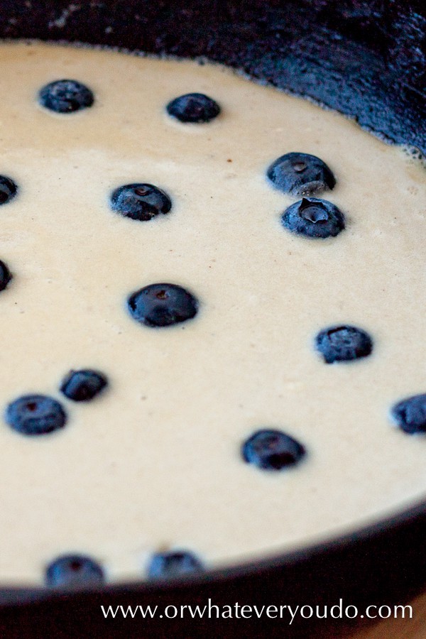 Blueberry Dutch Baby from OrWhateverYouDo.com