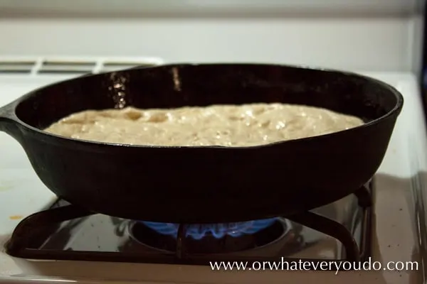 Cast Iron Deep Dish Pizza Crust from OrWhateverYouDo.com