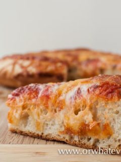 Cast Iron Deep Dish Pizza Crust from OrWhateverYouDo.com