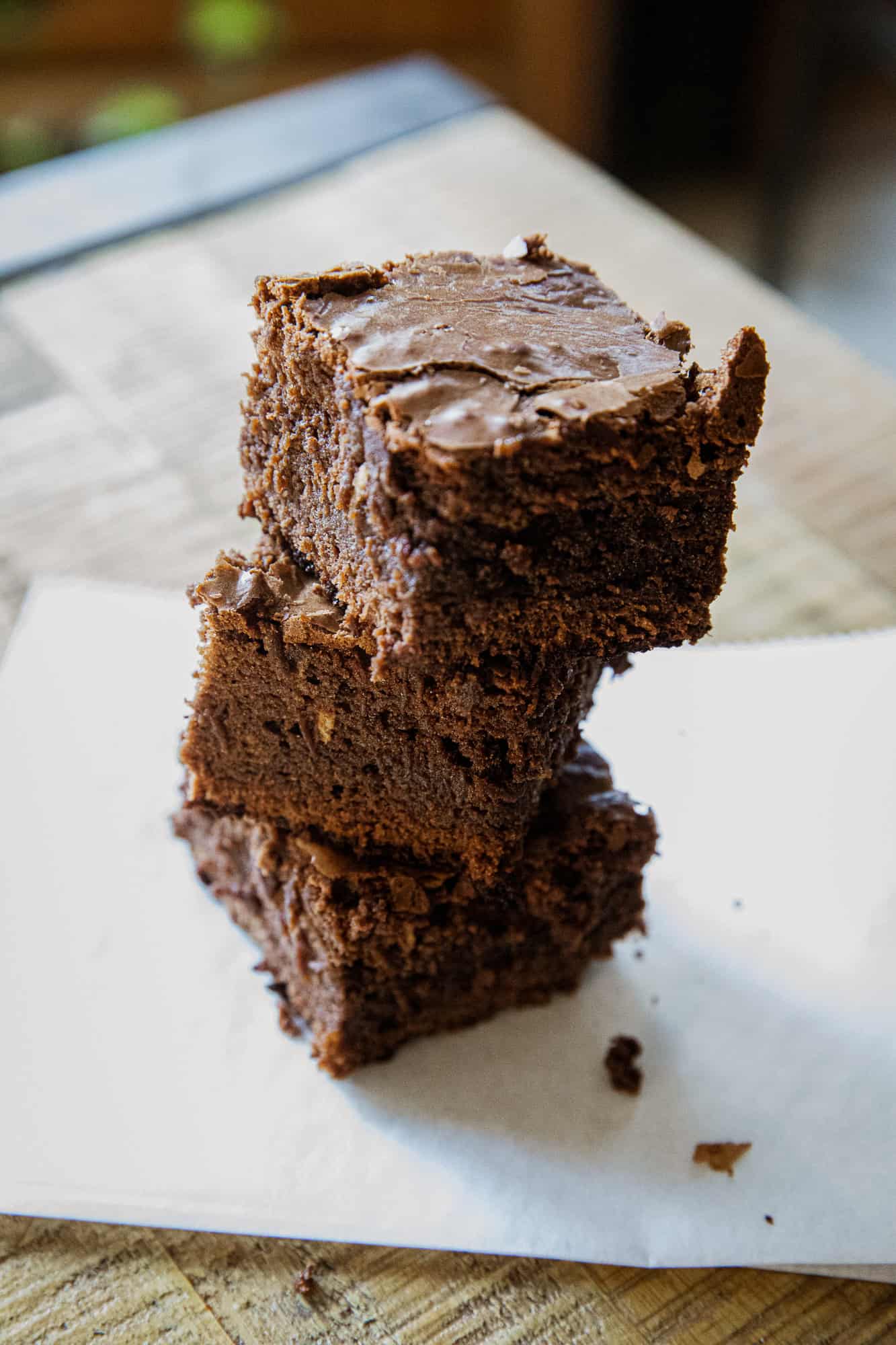 Delicious homemade big-batch brownies with rich chocolate flavor and fudgy texture.