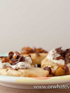 Caramelized Onion Cheddar Potato Pierogies from OrWhateverYouDo.com
