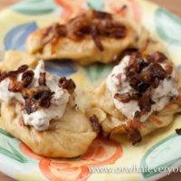 Caramelized Onion, Cheddar, and Potato Pierogies