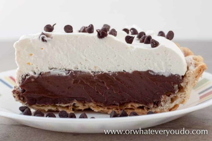 Chocolate Cream Pie from OrWhateverYouDO.com