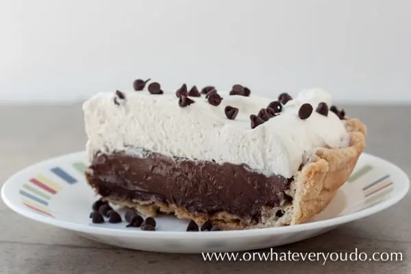 #Chocolate #Cream #Pie from OrWhateverYouDo.com