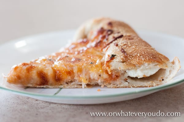 Stuffed Crust Pizza from OrWhateverYouDo.com Stuffed Crust Pizza from OrWhateverYouDo.com