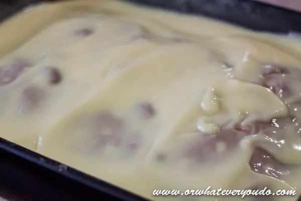 Banana Fo Fanna Pudding Cake from OrWhateverYouDo.com