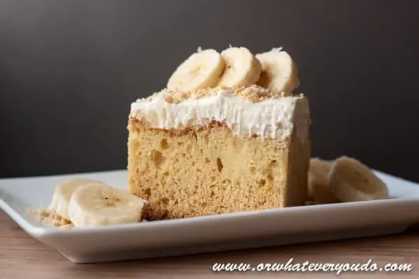 Banana Fo Fanna Pudding Cake from OrWhateverYouDo.com
