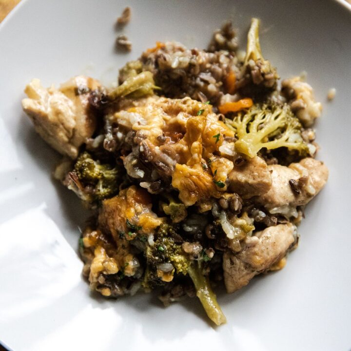 Traeger Creamy Chicken and Wild Rice Casserole