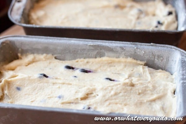 Meyer Lemon Blueberry Bread from OrWhateverYouDo.com