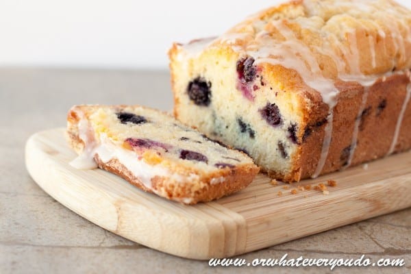 Meyer Lemon Blueberry Bread from OrWhateverYouDo.com