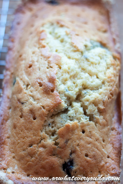 Meyer Lemon Blueberry Bread from OrWhateverYouDo.com