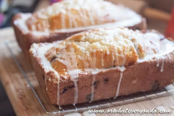 Meyer Lemon Blueberry Bread from OrWhateverYouDo.com