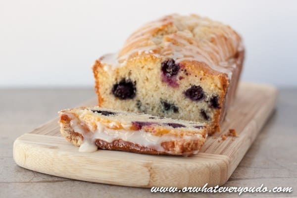 Meyer Lemon Blueberry Bread from OrWhateverYouDo.com