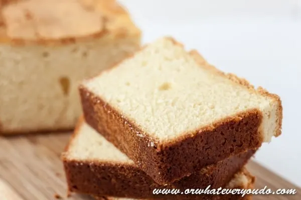 Cream Cheese Pound Cake from OrWhateverYouDo.com