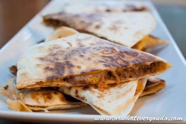 Beef Quesadillas from OrWhateverYouDo.com