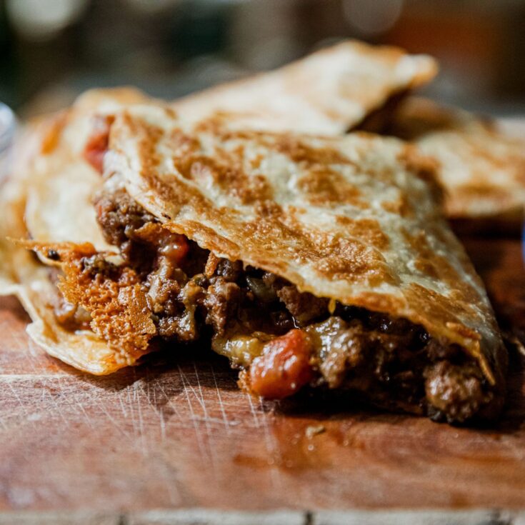 Simple Beef Quesadillas