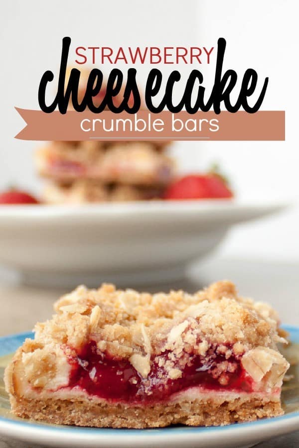 strawberry cheesecake crumble bars