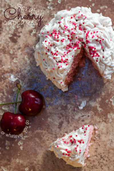 Fresh Cherry Cupcakes