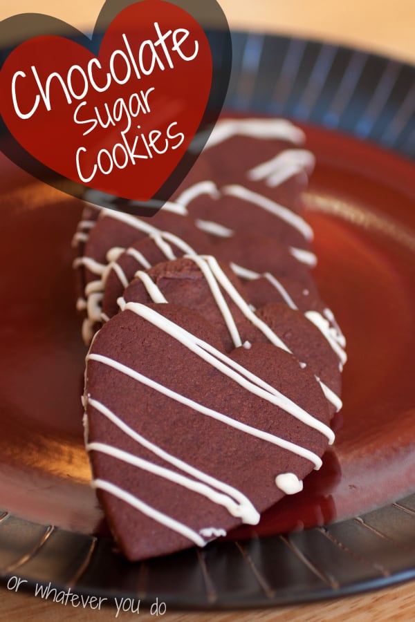 Chocolate Sugar Cookies I www.orwhateveryoudo.com I #cutout #dessert #baking