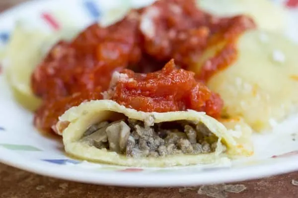 Beef & Mushroom Ravioli I www.orwhateveryoudo.com I #recipe #food #cooking #scratch