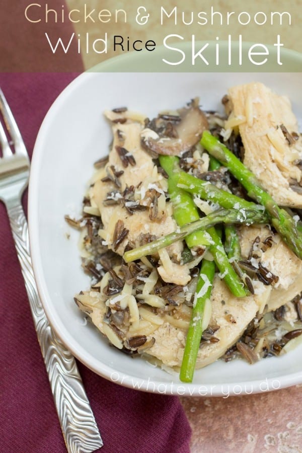 Chicken Wild Rice Orzo I www.orwhateveryoudo.com I #recipe #dinner #skillet