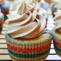 Marble Cupcakes with Marbled Swiss Meringue