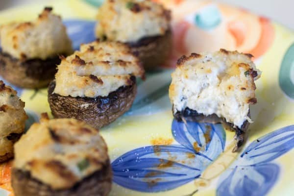 Salmon Stuffed Mushrooms I www.orwhateveryoudo.com I #recipe #mushroommakeover #appetizer