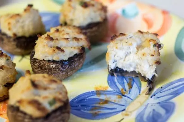 Salmon Stuffed Mushrooms I www.orwhateveryoudo.com I #recipe #mushroommakeover #appetizer