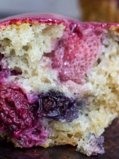 Triple Berry Glazed Muffins