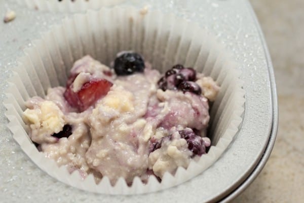 Triple Berry Glazed Muffins