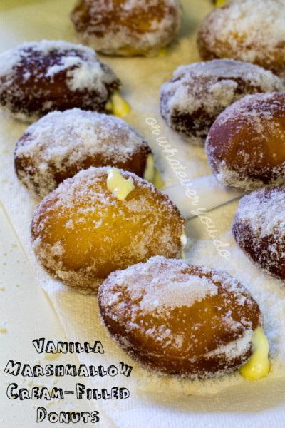 Vanilla Marshmallow Cream Filled Sugar Donuts