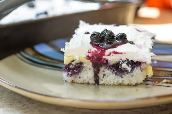 Blueberry Lemon Poke Cake