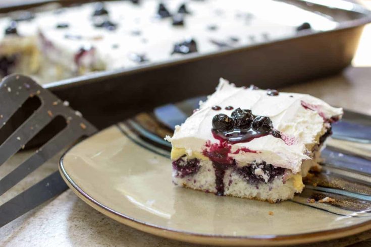 Blueberry Lemon Poke Cake