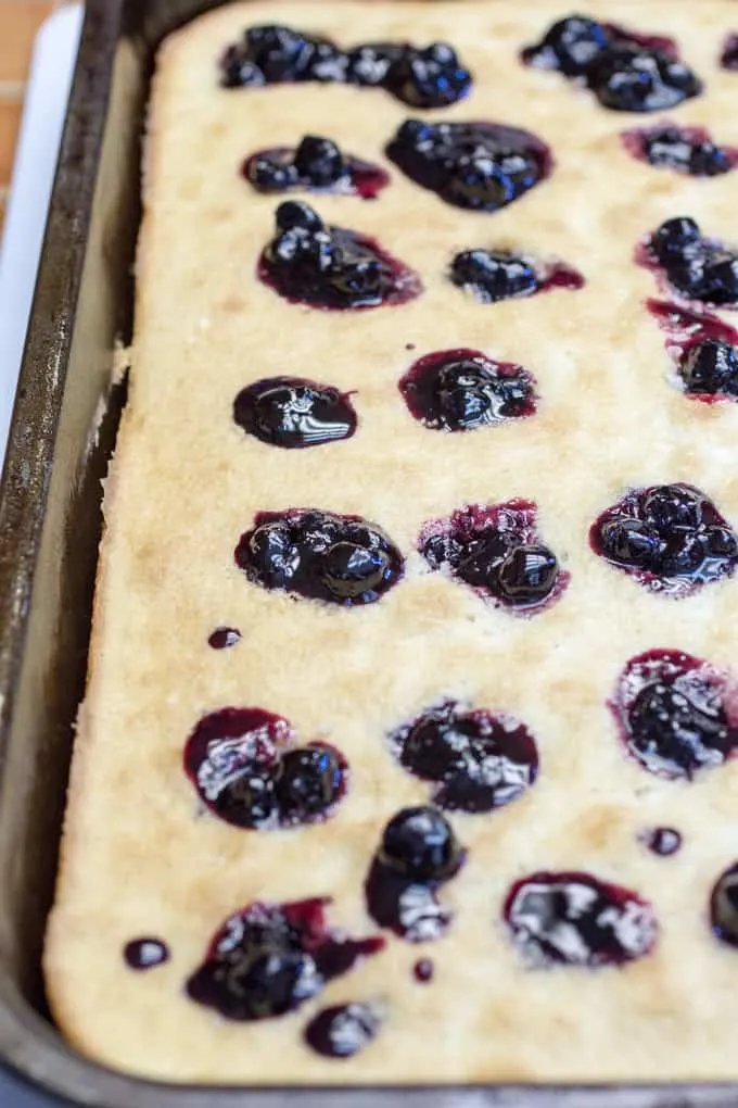 Blueberry Lemon Poke Cake 