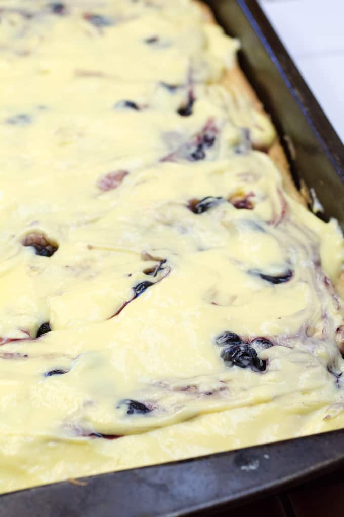 Blueberry Lemon Poke Cake 