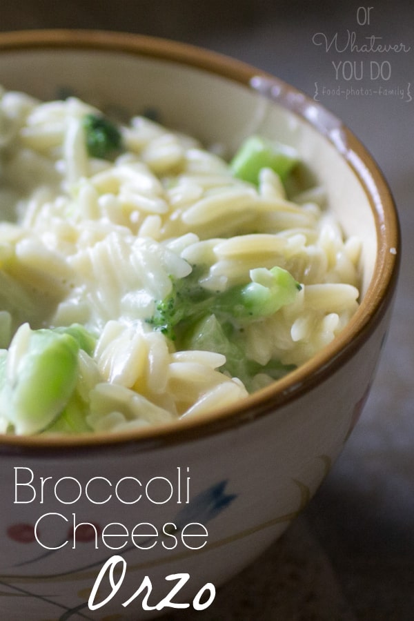 Cheesy Broccoli Orzo