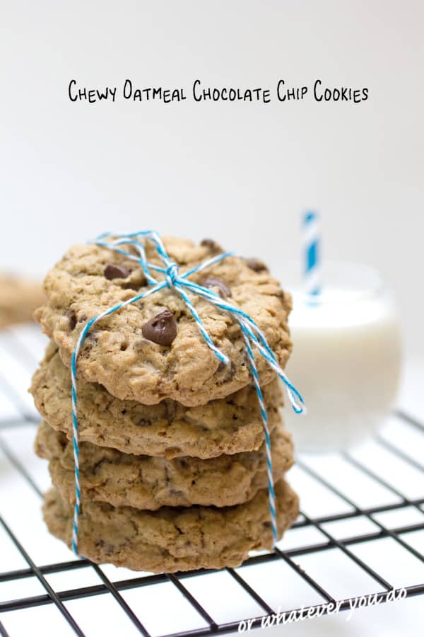 Chewy Oatmeal Chocolate Chip Cookies Pinterest