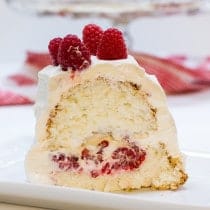 Raspberry Angel Food Cake